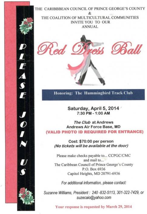 Caribbean Council of Prince George's County (Maryland, USA) 2014 Red Dress Ball Caribbean Council of Prince George's County (Maryland, USA) 2014 Red Dress Ball